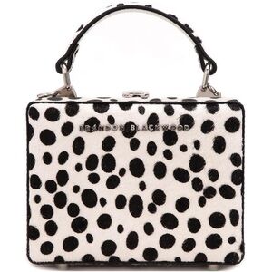 Brandon Blackwood Mini Kendrick Dalmatian Print Calf Hair Box Bag (NEW)